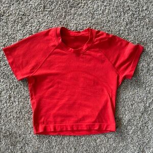 Lululemon Athletica Red Crop Top